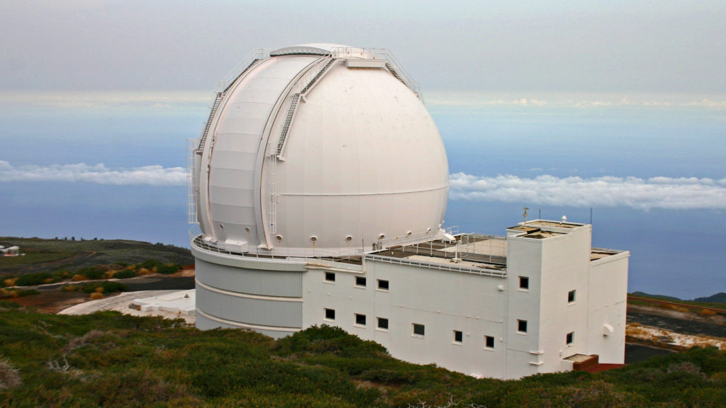 William herschel telescope dome espace ciel observation