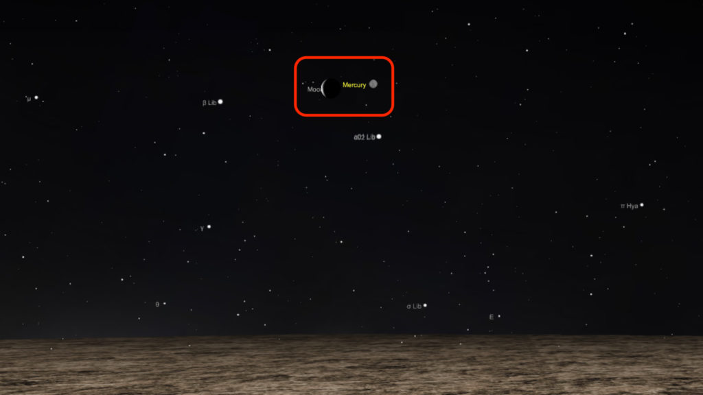 lune mercure 25 novembre 2019 7h50 astronomie