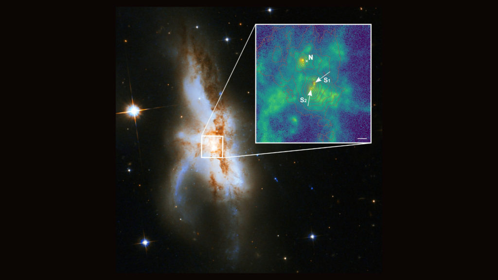 trous noirs 3 galaxie NGC 6240