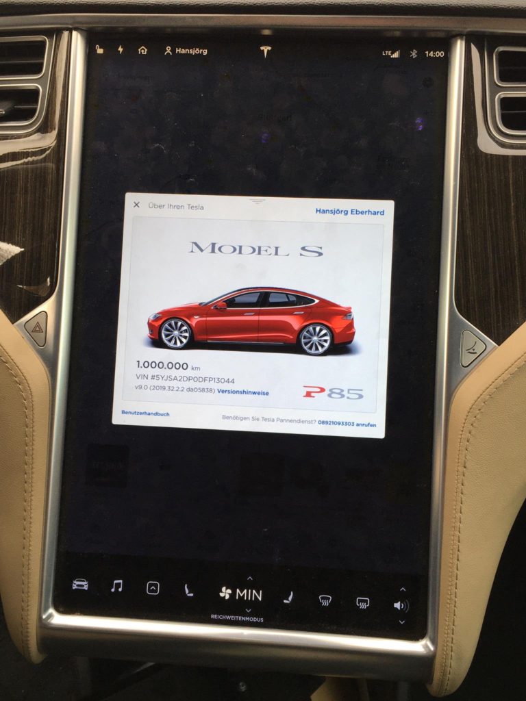 Un million de kilomètres en Tesla Model S