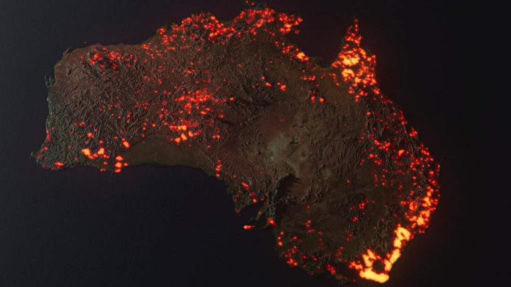 australie feu carte