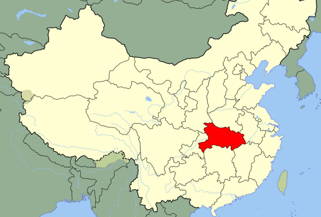 carte_chine_province de wuhan