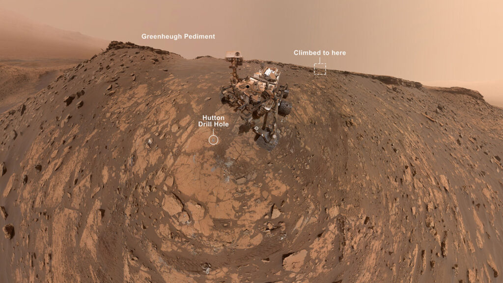 selfie curiosity mars espace nasa Greenheugh Pediment
