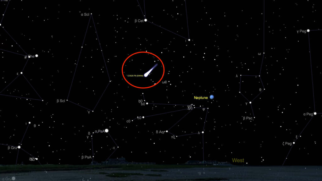 comete swan espace astronomie