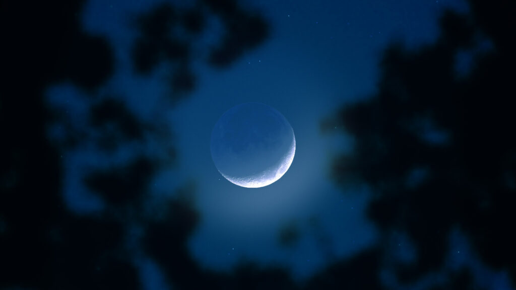 croissant lune astronomie ciel espace