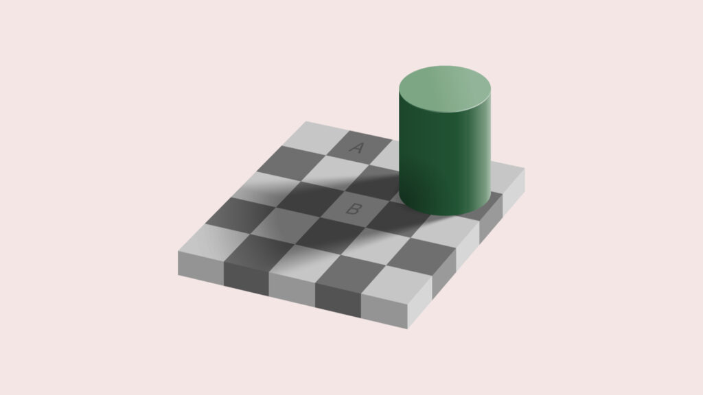 Échiquier d’Adelson illusion optique