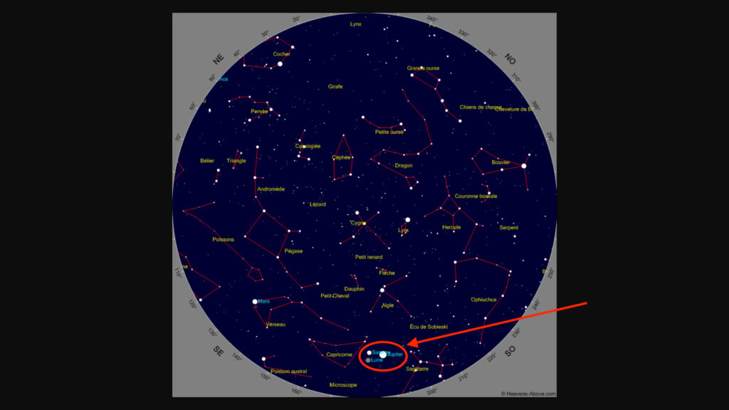 lune saturne jupiter 9 juin 5h