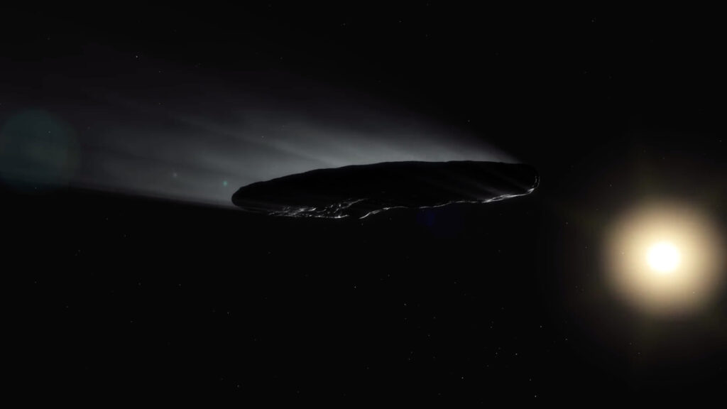 oumuamua degazage espace eso animation