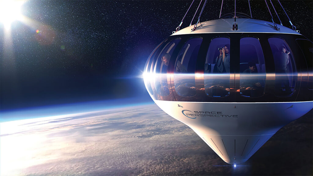 touriste capsule space perspective ballon stratosphérique