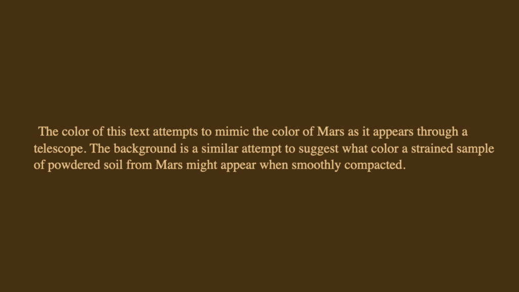 couleurs mars texte