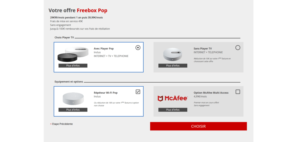 Freebox Pop répéteur Wi-Fi