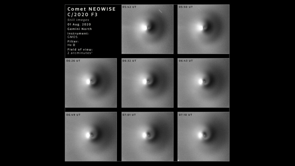 neowise comete rotation C:2020 F3 gemini