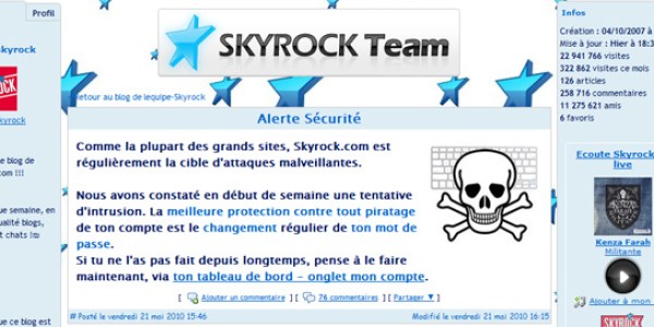 Mot de passe skyrock