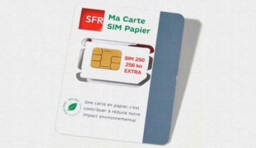 SFR dévoile une carte SIM écologique en papier - Numerama