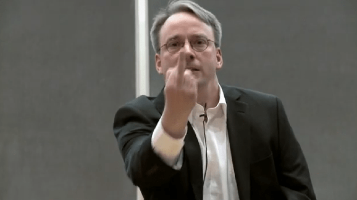 Linus Torvalds synthétisant son point de vue. // Source : Oneminstory