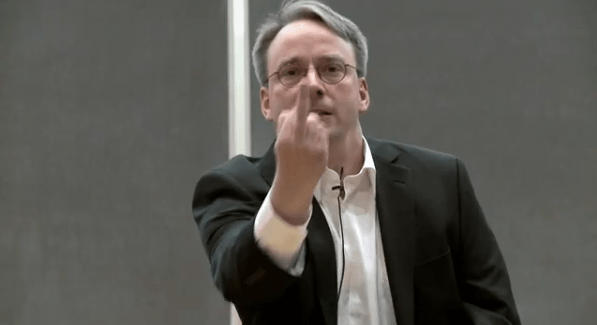Linus Torvalds synthétisant son point de vue. // Source : Oneminstory