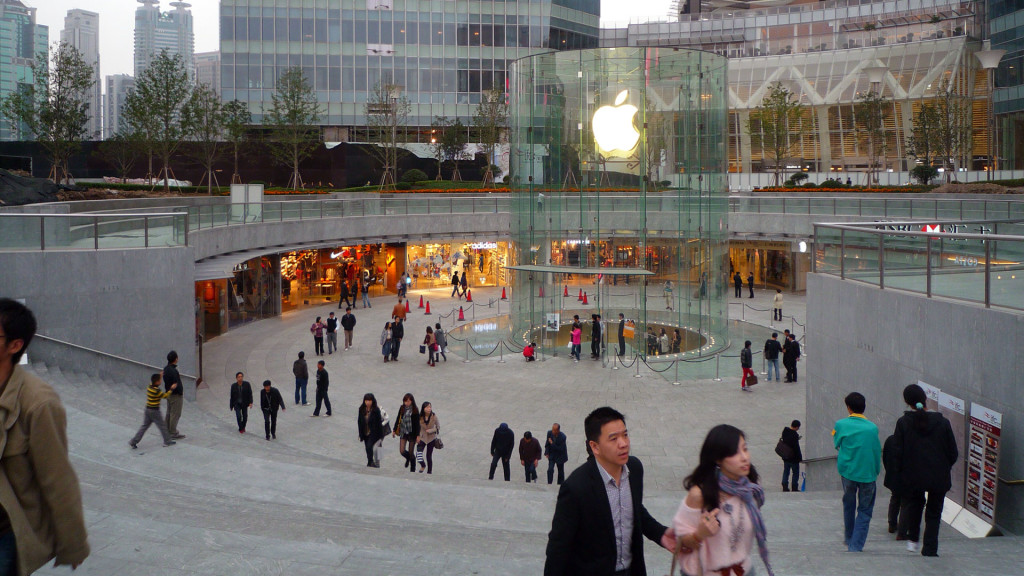 Un Apple Store en Chine. Un Apple Store en Chine.
