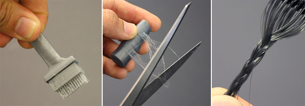 Des cheveux artificiels assez solides pour être coupés et nattés Des cheveux artificiels assez solides pour être coupés et nattés