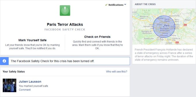 Facebook Check Paris