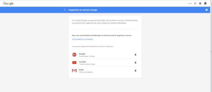 Suppression Gmail