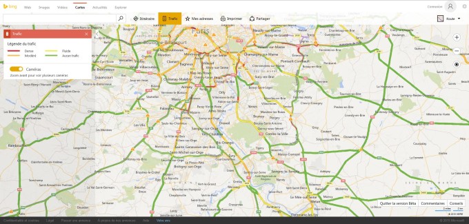 Trafic France Bing Maps