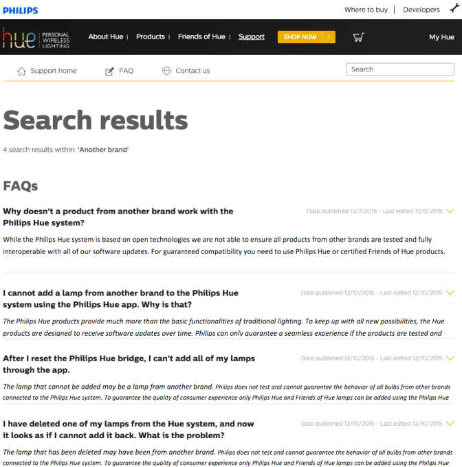 La FAQ supprimée par Philips La FAQ supprimée par Philips