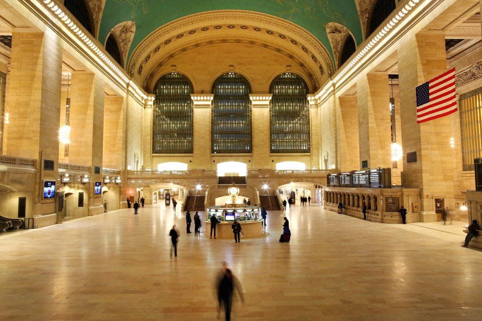 La plus grande station de New York est pratiquement déserte.