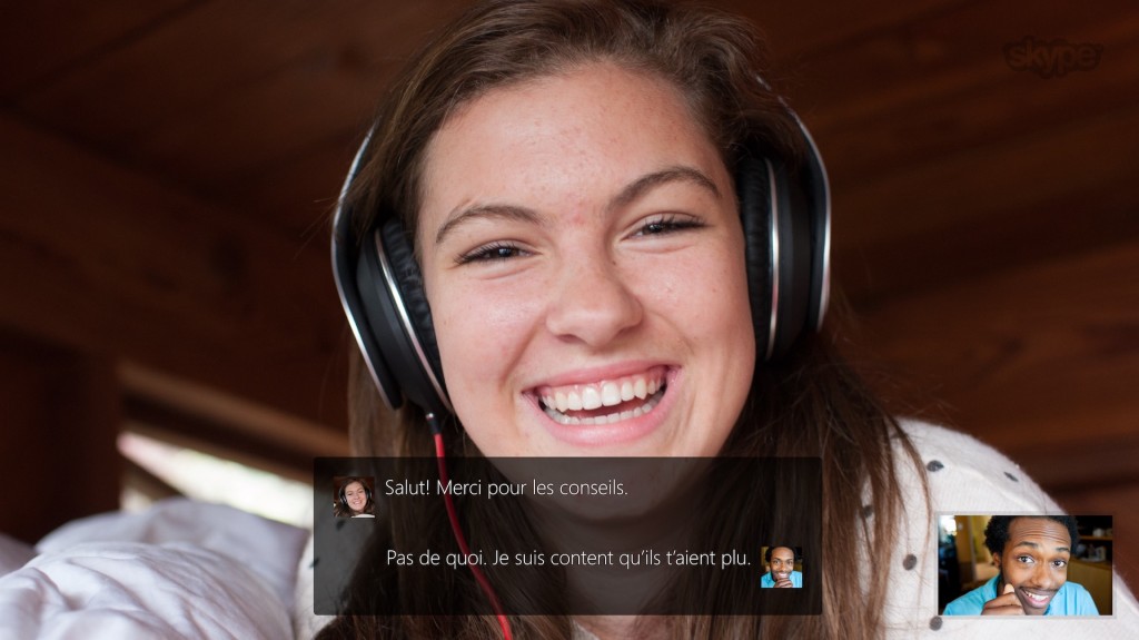 L'outil de traduction en temps réel des appels de Skype.