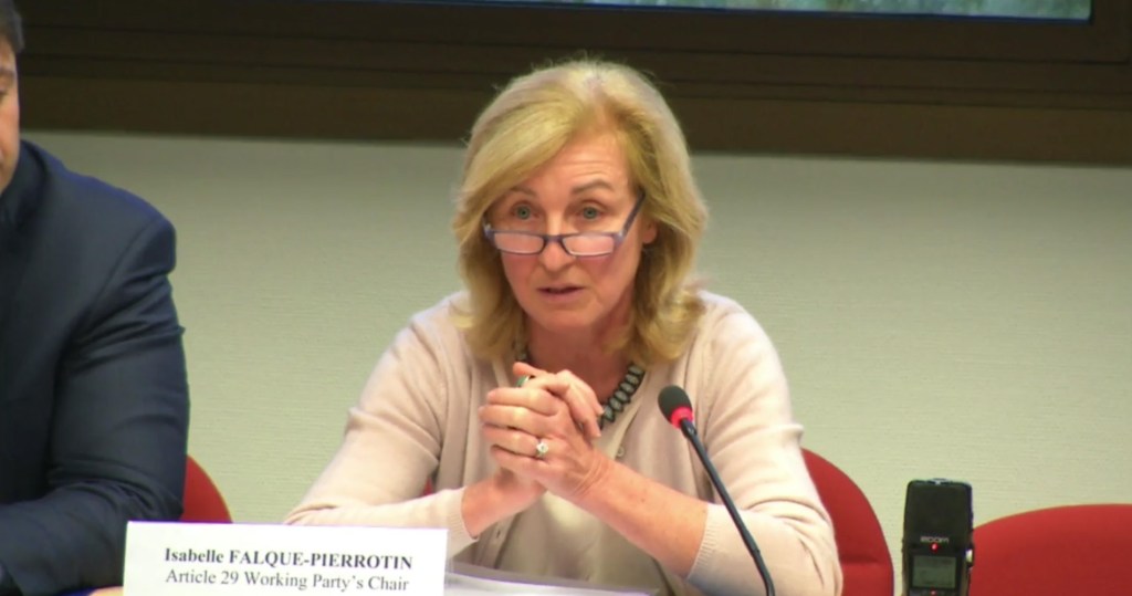 Isabelle Falque-Pierrotin, présidente de la CNIL et du G29.