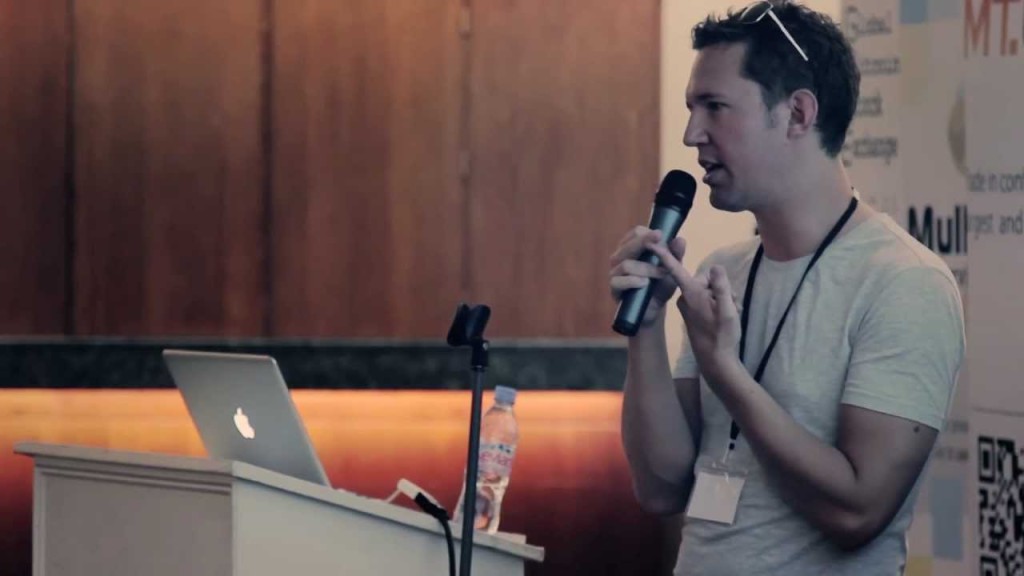 Mike Hearn a Londres en 2012 lors d'une conférence sur le Bitcoin