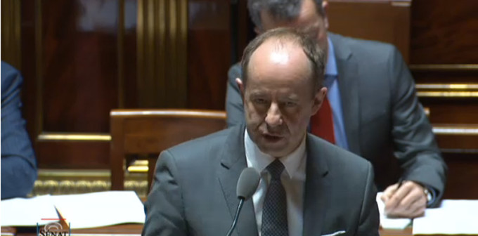 Jean-Jacques Urvoas, ministre de la Justice, au Sénat. Jean-Jacques Urvoas, ministre de la Justice, au Sénat.