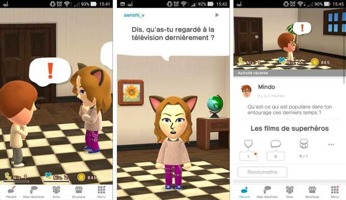 Exemple d'utilisation Miitomo Exemple d'utilisation Miitomo
