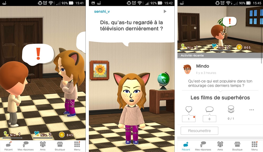 Exemple d'utilisation Miitomo