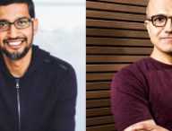 Sundar Pichai (Google) et Satya Nadella (Microsoft)