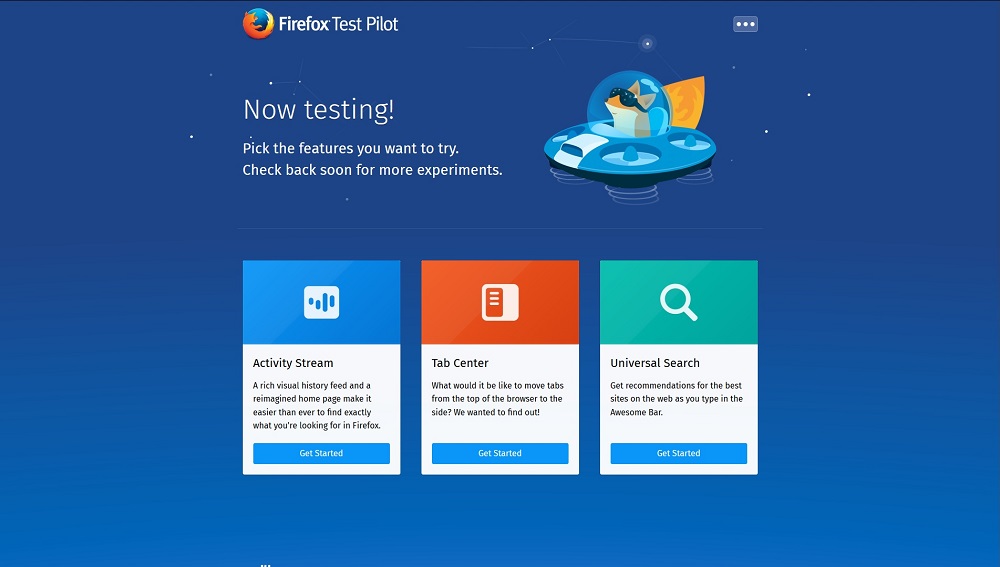 Firefox Test Pilot Firefox Test Pilot