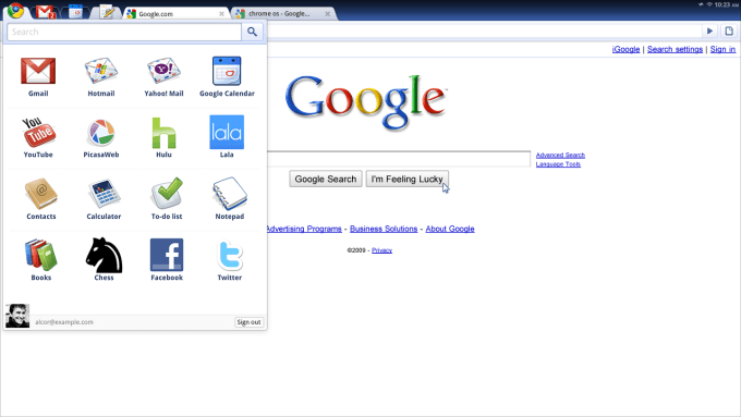 Chrome OS en 2009 Chrome OS en 2009