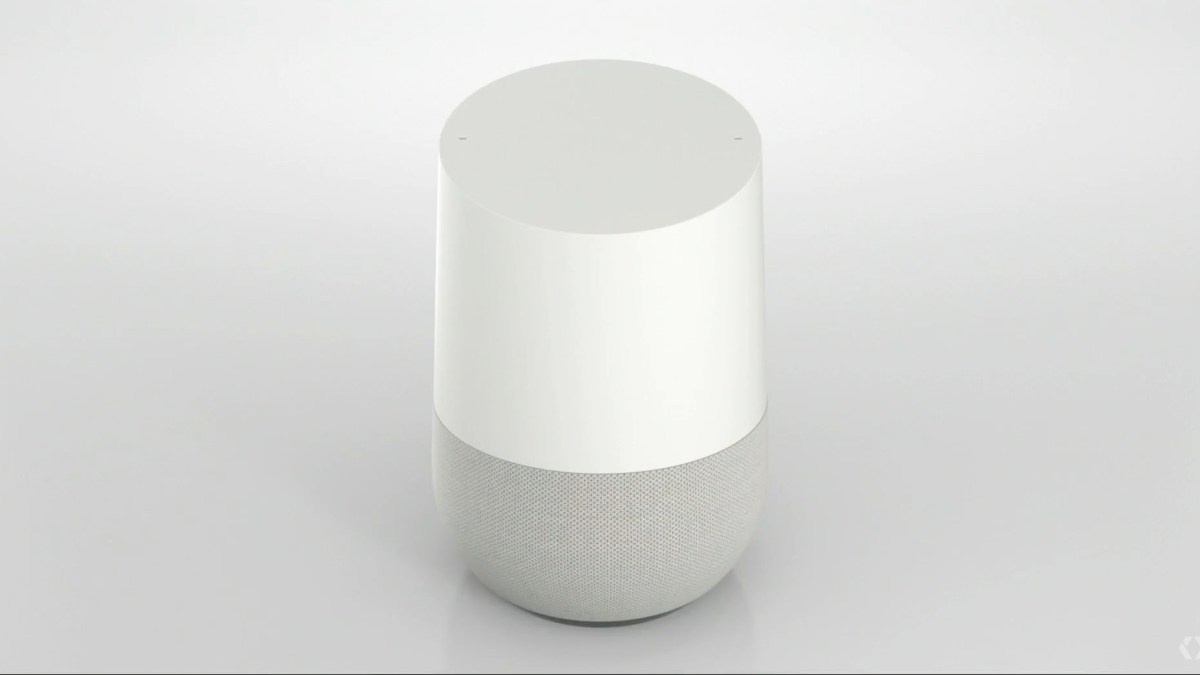 Google Home, le boîtier d'assistant vocal de Google.