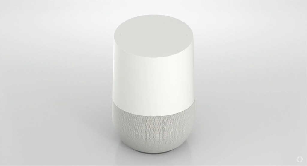Google Home, le boîtier d'assistant vocal de Google.