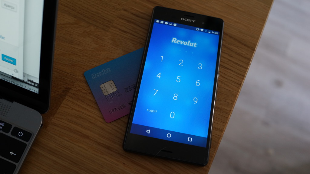 L'appli de Revolut, une banque mobile.