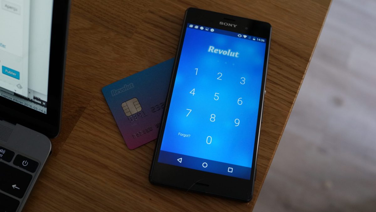 L'appli de Revolut, une banque mobile.