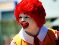 Ronald McDonald in the Burbank Parade, 2008. Photo taken by Carol.