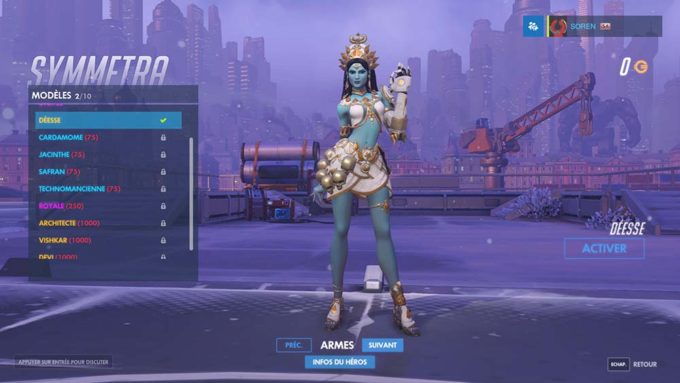 Symmetra Skin Déesse Symmetra Skin Déesse