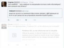 Un tweet normal et un tweet caché Un tweet normal et un tweet caché