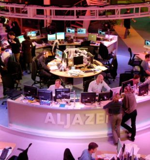 Le centre névralgique d'Al Jazeera English, à Doha. Le Qatar est un pays très mélangé, essentiellement asiatique.