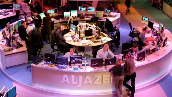 Le centre névralgique d'Al Jazeera English, à Doha. Le Qatar est un pays très mélangé, essentiellement asiatique.