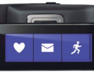 **EMBARGO: No electronic distribution, Web posting or street sales before 12:01 a.m. ET Thursday, Oct. 30. No exceptions for any reason.** An undated handout photo of the Microsoft Band. Microsoft hopes the Band, which also receives text messages and Facebook alerts, along with a related online service, Microsoft Health, will allow it to climb on the personal health and technology bandwagon. (Handout via The New York Times) -- NO SALES; FOR EDITORIAL USE ONLY WITH STORY SLUGGED MICROSOFT-WEARABLE-HEALTH BY NICK WINGFIELD. ALL OTHER USE PROHIBITED.--