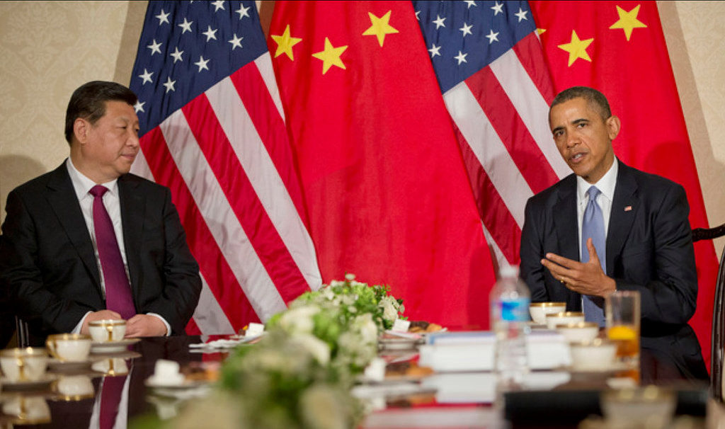 Xi Jinping et Barack Obama, 2014. CC Ambassade des États-Unis à La Haye Xi Jinping et Barack Obama, 2014. CC Ambassade des États-Unis à La Haye