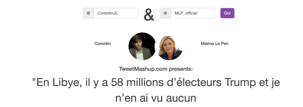 Un mashup servi par Julien Cadot