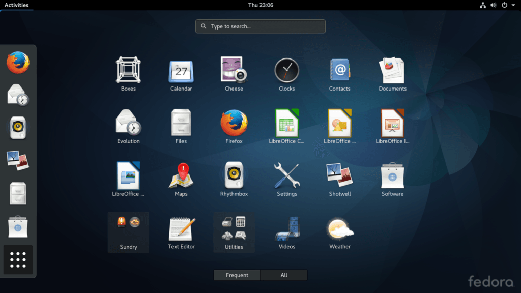 Gnome 3.22 dans Fedora 25