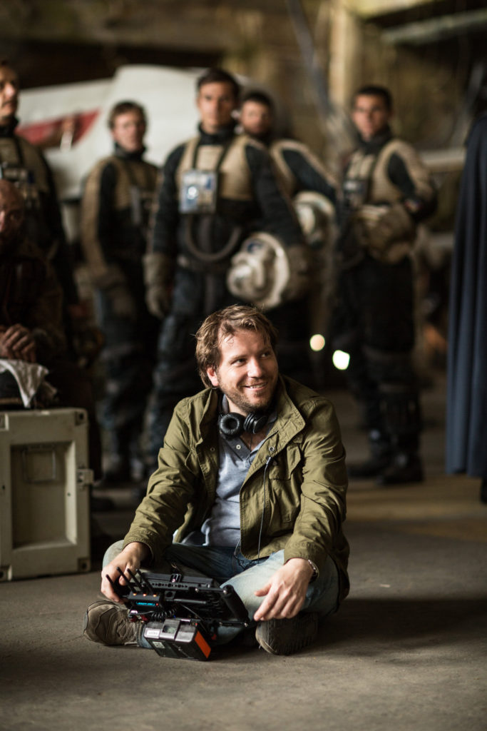 Rogue One: A Star Wars Story..Director Gareth Edwards on set during production...Ph: Jonathan Olley..© 2016 Lucasfilm Ltd. All Rights Reserved.